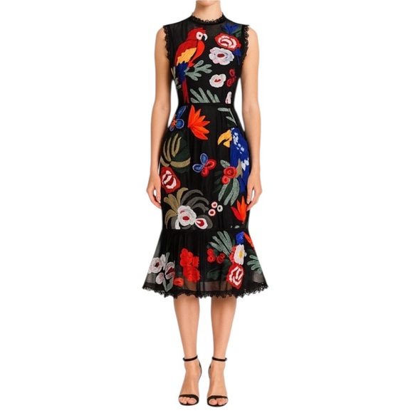 Colorful Tropical Dress Medium The Dilaka - Picture 2 of 12